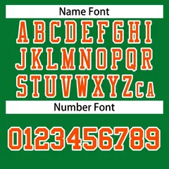 Kelly Green Orange-White Classic Style Football Jersey 4