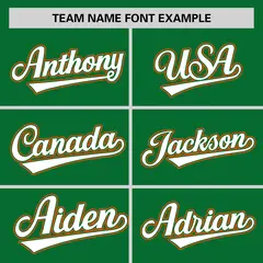 Kelly Green Orange White Color Block Baseball Jersey 3