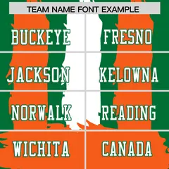 Kelly Green Orange White Graffiti Pattern Flag Football Jersey 3