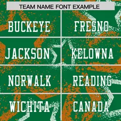 Kelly Green Orange-White Star Graffiti Football Jersey 3
