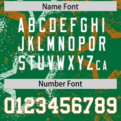 Kelly Green Orange-White Star Graffiti Football Jersey 4