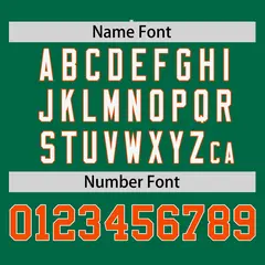Kelly Green Orange-White Stripe Raglan Two-Button Softball Jersey 4
