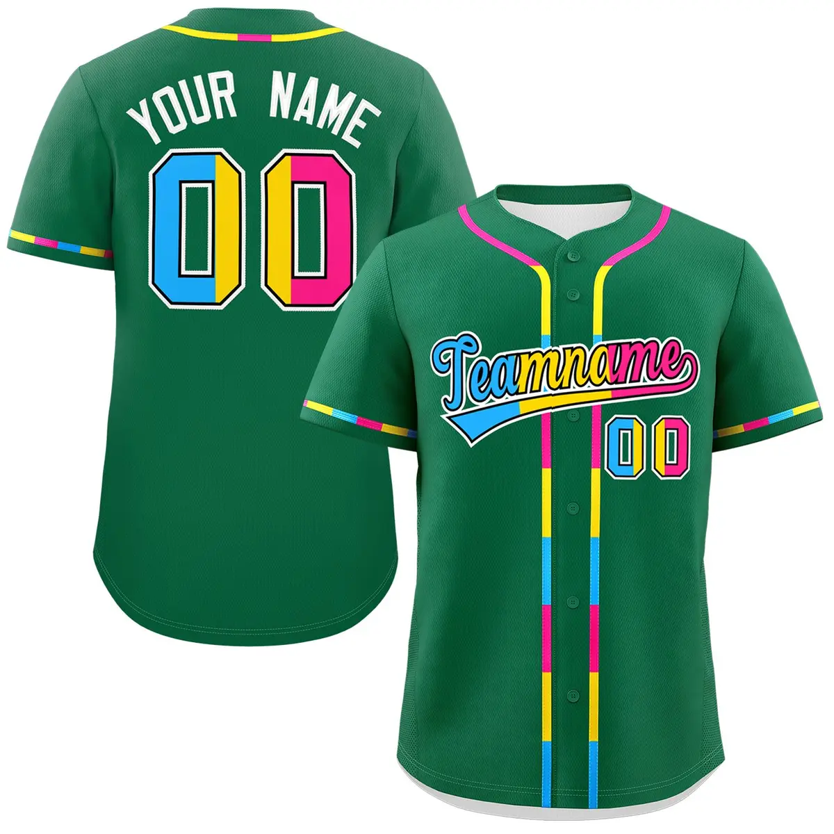 Kelly Green Pansexuality Pride Month Baseball Jersey