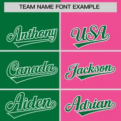 Kelly Green Pink Four Squares Performance Polo Shirt 3