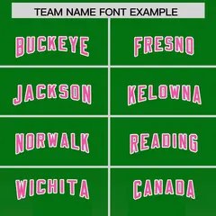 Kelly Green Pink Gradient Vertical Stripe Football Jersey 3