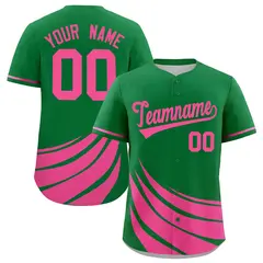 Kelly Green Pink Graffiti Wind Mark Baseball Jersey