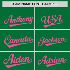 Kelly Green Pink Graffiti Wind Mark Baseball Jersey 3