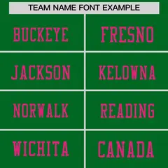 Kelly Green Pink Sequin Lettering Football Jersey 3