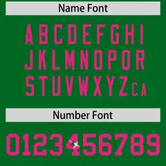 Kelly Green Pink Sequin Lettering Football Jersey 4