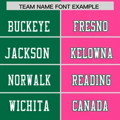 Kelly Green Pink Split Two Tone Authentic Football Jersey 3
