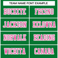 Kelly Green Pink-White Classic Football Jersey 3