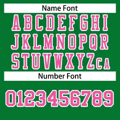 Kelly Green Pink-White Classic Football Jersey 4