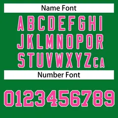 Kelly Green Pink-White Classic Style Hockey Jersey 4