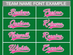 Kelly Green Pink-White Classic Style Hockey Jersey 3
