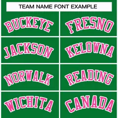 Kelly Green Pink-White Classic Style Hockey Jersey 3