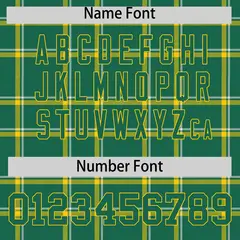 Kelly Green Plaid Authentic Baseball Jersey 4