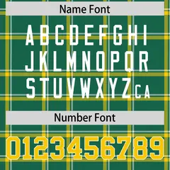 Kelly Green Plaid Pattern Authentic Football Jersey 4