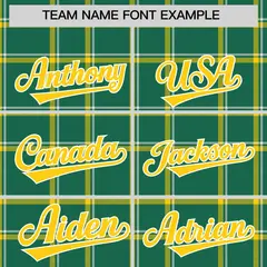 Kelly Green Plaid Varsity Letterman Baseball Jacket 3