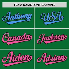 Kelly Green Powder Blue-Pink Gradient Side Baseball Jersey 3