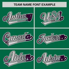Kelly Green Purple Pride Month Baseball Jersey 3