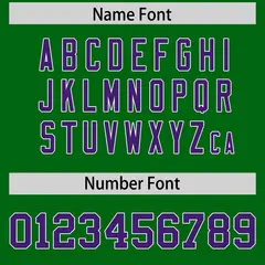 Kelly Green Purple Star Pattern Raglan Football Jersey 4