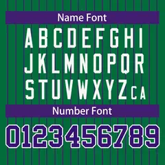 Kelly Green Purple Stripe Full Button Baseball Jersey 4