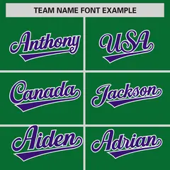 Kelly Green Purple-White Color Block Varsity Letterman Jacket 3