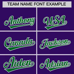 Kelly Green Purple White Full-Snap Short Sleeve Varsity Jacket 5