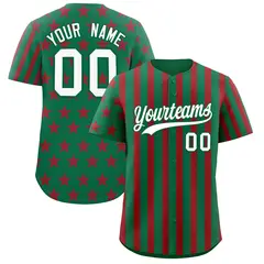 Kelly Green Red American Flag Graffiti Baseball Jersey 1