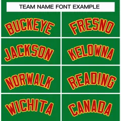 Kelly Green Red-Gold Classic Hockey Jersey 3