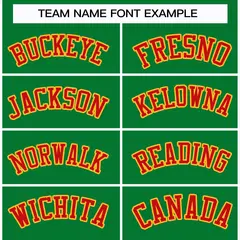 Kelly Green Red-Gold Classic Hockey Jersey 3