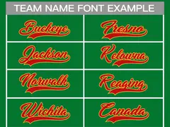 Kelly Green Red-Gold Classic Hockey Jersey 3