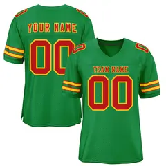 Kelly Green Red-Gold Classic Style Authentic Football Jersey 1