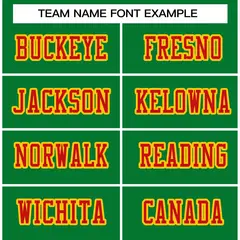 Kelly Green Red-Gold Classic Style Authentic Football Jersey 3