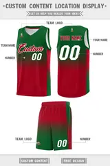 Kelly Green Red Gradient Fashion Basketball Jersey 5