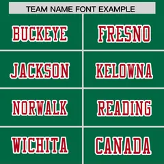 Kelly Green Red Gradient Side Pattern Football Jersey 3