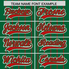 Kelly Green Red Gradient Stripe Sleeves Baseball Jersey 3
