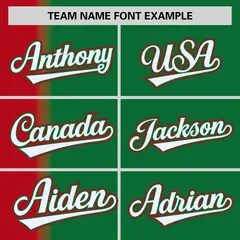 Kelly Green Red Pinstripe Gradient Baseball Jersey 3
