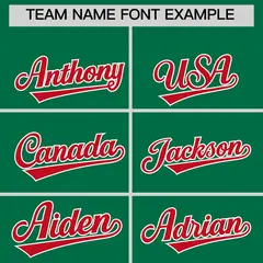 Kelly Green Red Side Camo Baseball Jersey 3