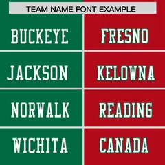 Kelly Green Red Split Two Tone Authentic Football Jersey 3