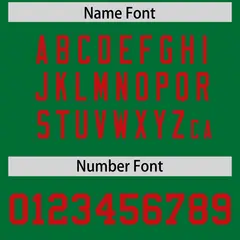 Kelly Green Red Square Neckline Football Jersey 4