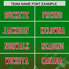 Kelly Green Red Star Gradient Flag Football Jersey 3