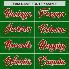 Kelly Green Red Star Pattern Raglan Football Jersey 3