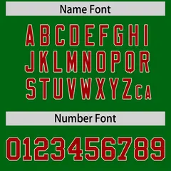 Kelly Green Red Star Pattern Raglan Football Jersey 4