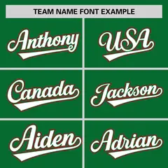 Kelly Green Red White Color Block Authentic Baseball Jersey 3