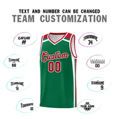 Kelly Green Red White Color Charge Series Basketball Jersey 4
