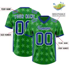 Kelly Green Royal All Star Graffiti Pattern Football Jersey 2