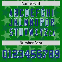 Kelly Green Royal All Star Graffiti Pattern Football Jersey 4