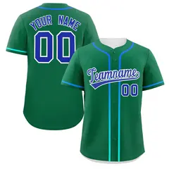 Kelly Green Royal Gradient Ribbed Authentic Baseball Jersey 1