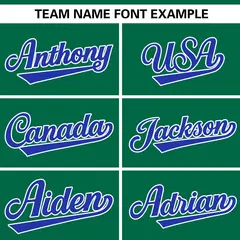 Kelly Green Royal Gradient Ribbed Authentic Baseball Jersey 3